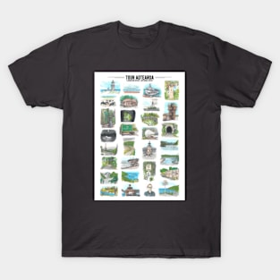 Tour Aotearoa - Sketched Checkpoints T-Shirt